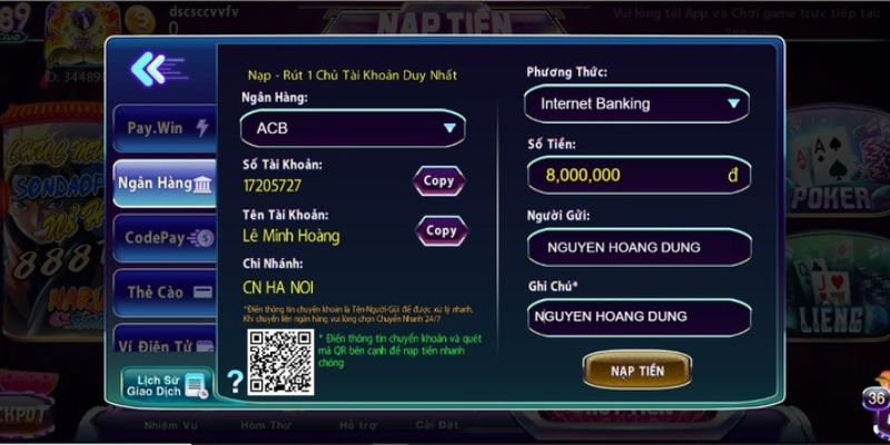 Nạp tiền 789Club