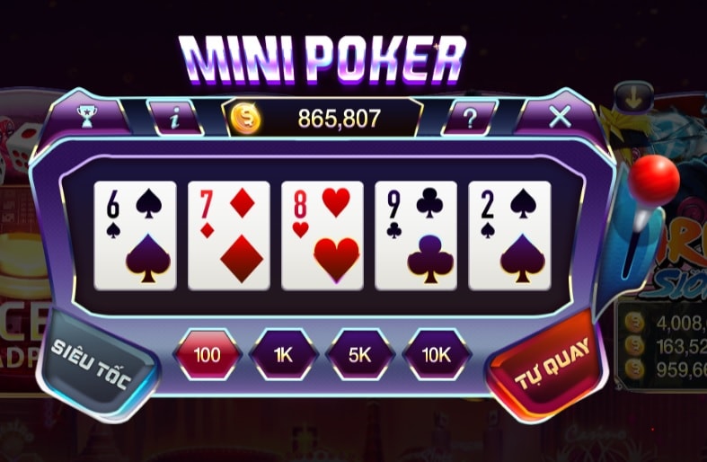 Các Loại Bài Và Cách Tính Điểm Trong Mini Poker 789Club